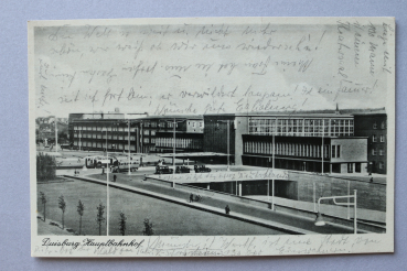 Ansichtskarte AK Duisburg 1941 Hauptbahnhof Bahnhof Straßen Bus Autos Moderne Architektur Ortsansicht NRW